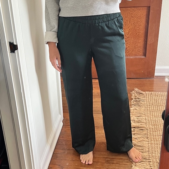 A New Day Green Satin Pants - Picture 1 of 4